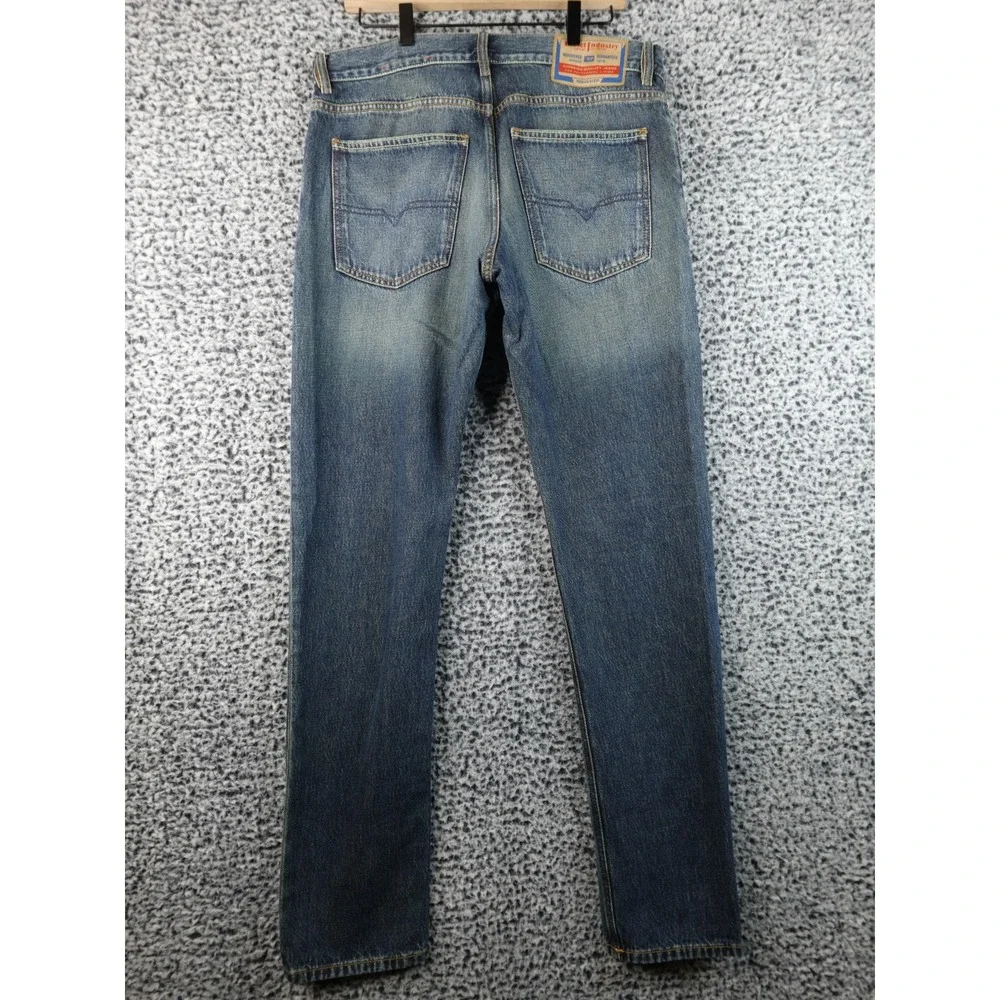 Diesel‎ Library 1995 09C04 W33 L32 Slimt Straight Fit Mens Jeans Blue Sand